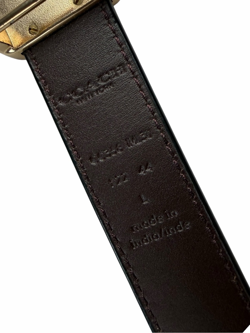 Coach Women’s Grace Plaque Buckle Belt In Wine Ox blood Size Large (25 mm) - Picture 6 of 6